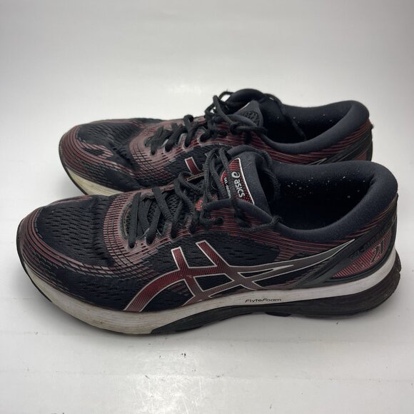 Mens ASICS Gel Nimbus 21 Black/Red Running Shoes. Size 10.5 - Picture 1 of 13
